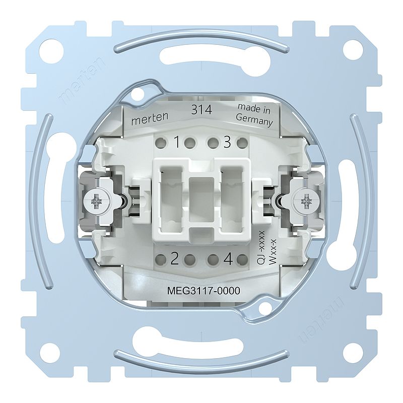 Pulsante Merten MEG3760-0000 Per Scheda Con Spia E Luce Di Orientamento – Contatto 1 Polo 6A 250V